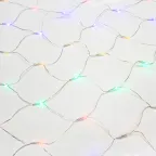 Гирлянда "Сеть" 1,5х1,5м, прозрачный ПВХ, 150 LED Мультиколор | 215-129 | NEON-NIGHT