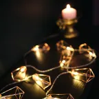 Гирлянда светодиодная Кристаллы бронзовые 10 LED, 1,5 м, прозрач. ПВХ, теплый белый свет свечения, 2хАА (батарейки не в компл.) | 304-019 | NEON-NIGHT