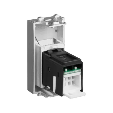 Компьютерная розетка RJ-45 модульная, кат.6, "Avanti", "Закаленнаясталь", 1 модуль | 4404291 | DKC