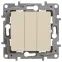 Etika Слоновая кость Выключатель 3-клавишный, 10А, автозажимные клеммы | 672313 | Legrand