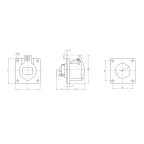 Розетка скрытой установки IP44 16A 2P+E 230V