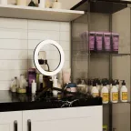 Светильник кольцевой 14W 700lm 3000-6500K 5V USB IP20 260*23мм черный дим пульт LED 1/20 | RL002 | Gauss