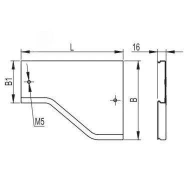 Крышка на переходник RRD правосторонний 600/400 в комплекте с метизами и пластинами PTCE | 38033K | DKC