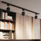 Светильник трековый однофазный под лампу GU10 220V IP20 60*145мм черный куб | TR009 | Gauss