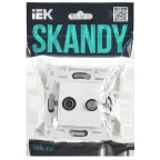 SKANDY Розетка двойная TV+SAT SK-A13W арктический белый IEK