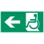 пиктограмма "Движение МГН налево" 400х200мм для авар-эвакуац св-ка Vault | V5-EM03-60.013.031 | VARTON