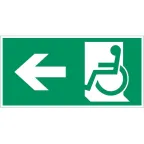 пиктограмма "Движение МГН налево" 400х200мм для авар-эвакуац св-ка Vault | V5-EM03-60.013.031 | VARTON