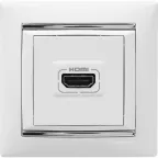 VALENA Рамка 1 пост белая/серебро