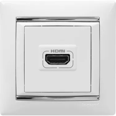 VALENA Рамка 1 пост белая/серебро