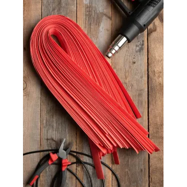 Трубка термоусаживаемая ТУТ нг 16/8 красная в отрезках по 1м PROxima