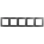 Рамка на 5 постов, Эра12, графит, 12-5005-12