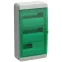Корпус пластиковый навесной на 36 модулей КМПн-36 IP65 TEKFOR зеленая прозрачная дверь