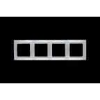 Рамка на 4 поста алюминий