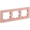 BRITE Рамка 3 поста РУ-3-2-БрП стекло персиковый матовый IEK