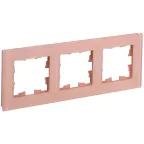 BRITE Рамка 3 поста РУ-3-2-БрП стекло персиковый матовый IEK