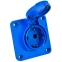 Розетка панельная РП17-3 2Р+РЕ 16А у/ф з/к кр. IP54 синяя MAGNUM