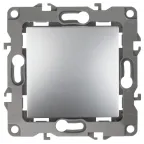 Кнопка, 10АХ-250В, Эра12, алюминий 12-1111-03