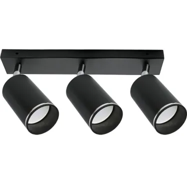 Светильник ДБО 3хGU10 без ламп наклонный черный