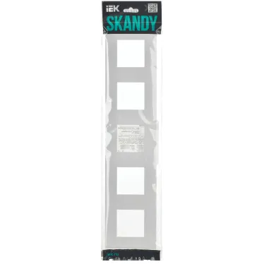 SKANDY Рамка 5-местная SK-F05W арктический белый IEK