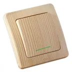 Переключатель одноклавишный скрытый с индикацией сосна 10А