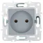 SKANDY Розетка без заземления без защитных шторок 10А SK-R02Gr серый IEK