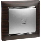 VALENA Рамка 1 пост темное дерево/серебро