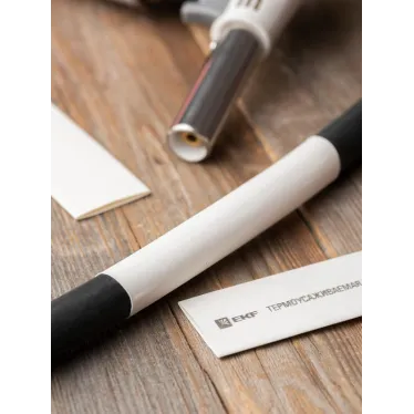 Трубка термоусаживаемая ТУТ нг 20/10 белая в отрезках по 1м PROxima