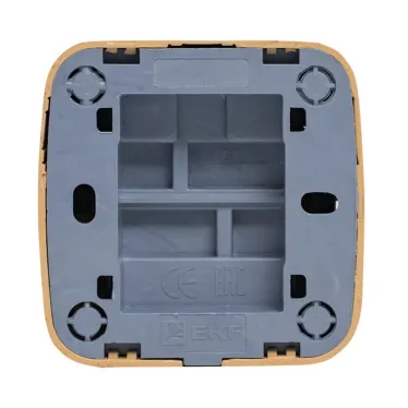 Выключатель двухклавишный ОП Минск 10А светлое дерево