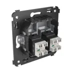 Avanti Телефонная розетка RJ-12 в стену двойная Закаленная сталь