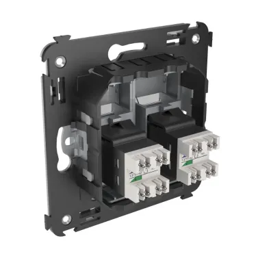 Avanti Телефонная розетка RJ-12 в стену двойная Закаленная сталь