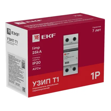 Устройство защиты от импульсных перенапряжений Тип 1 Iimp 25kA (10/350?s) 1P