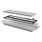 Дверь перфорированная двустворчатая для шкафа LINEA N 33U 600мм черная