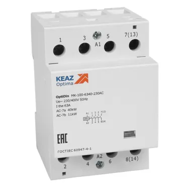 Контактор 24В AC 2НО 63А OptiDin MK-100-6320-24AC