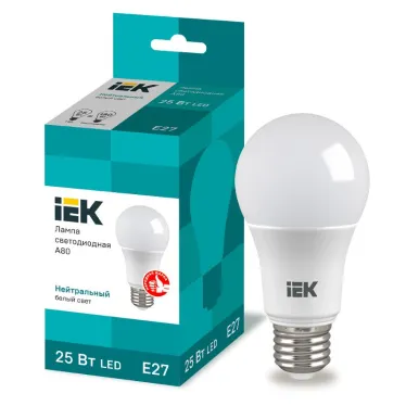 Лампа светодиодная A80 груша 25Вт 230В 4000К E27 IEK