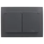 SKANDY Розетка 2-местная и крышкой 16А в сборе IP44 SK-R12G графит IEK