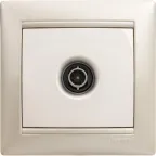 VALENA Рамка 1 пост белая/серебро