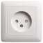 ХИТ скрытой установки Розетка без заземления со шторками 10А, 250В, белый