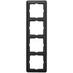 W59 Рамка 4 поста черный бархат