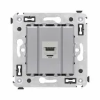 Avanti Компьютерная розетка RJ-45 без шторки в стену, кат.6 одинарная экранированная, Закаленная сталь