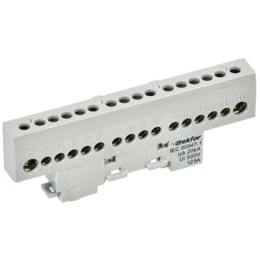 TEKFOR Шина L фаза изолированная на универсальном держателе 8х12-16-Ср IEK