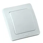 Выключатель одноклавишный скрытый белый 10А