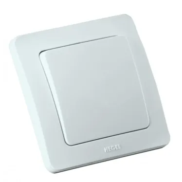 Выключатель одноклавишный скрытый белый 10А