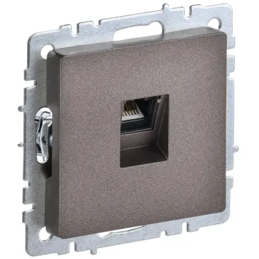 BRITE Розетка компьютерная RJ45 кат.5E РК10-БрТБ темная бронза