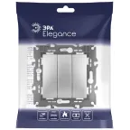 Выключатель тройной, 10АХ-250В, Эра Elegance, алюминий,14-1107-03
