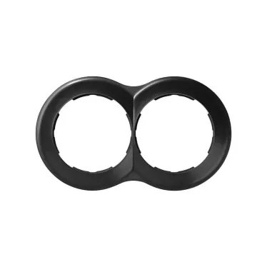 Рамка 2 поста, круг, S88, графит