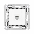 Avanti Компьютерная розетка RJ-45 без шторки в стену, кат.6 одинарная, Белое облако