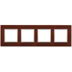 14-5304-08 Электроустановка ЭРА Рамка на 4 поста, дерево, Эра Elegance, вишня+шамп | Б0034585 | ЭРА