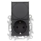 Розетка 2К+З IP44 Push@Go, графит