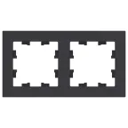 Рамка двухпостовая ATLASDESIGN универсальная карбон