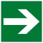 Знак эвакуационный E 02-01 ''Направляющая стрелка'' 200х200 мм, пластик с покрытием фотолюминесцентным ГОСТ Р 12.4.026-2001